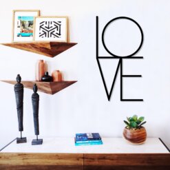 دیوارکوب مشکی طرح love