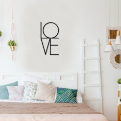 دیوارکوب مشکی طرح love