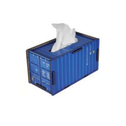 جعبه دستمال کاغذی طرح کانتینر TH_49515 سرمه ای