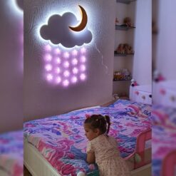 شبخواب دیواری طرح ماه و ستاره TH_87385 444