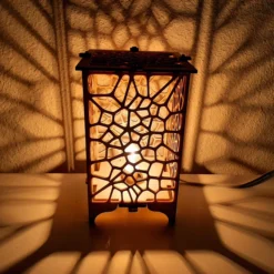 چراغ رومیزی چوبی