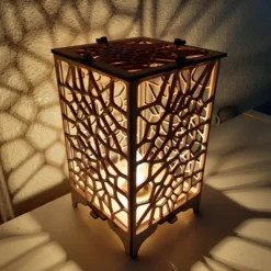 چراغ رومیزی چوبی