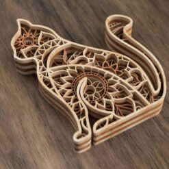 تابلو سه بعدی گربه مدل TH_72119