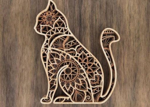 تابلو سه بعدی گربه مدل TH_72119 99