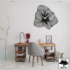 ساعت دیواری طرح گل مدل TH_58339 999