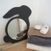 آینه طرح خرگوش مدل TH_78242 سیاه