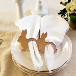 حلقه دستمال سفره طرح خرگوش مدل TH_42364 🐰