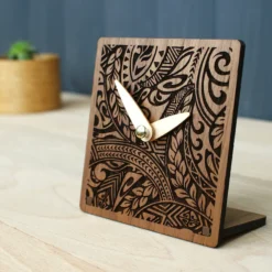 ساعت رومیزی چوبی مدل TH_73232 2
